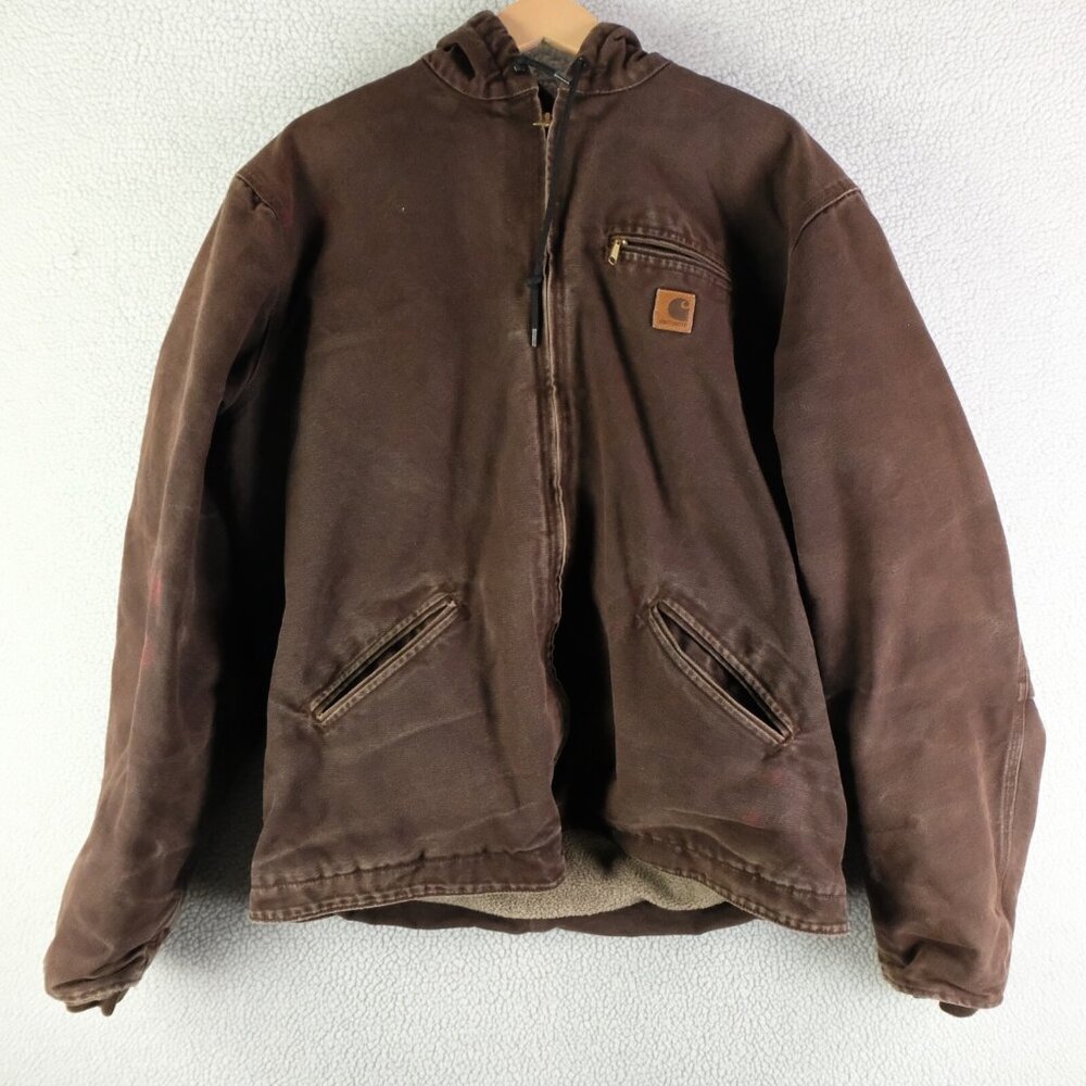 Carhartt Brown Hooded Work Jacket